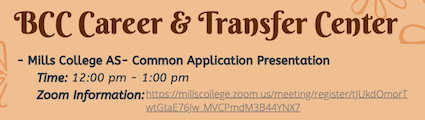 BCC Career & Transfer Center - Mills College