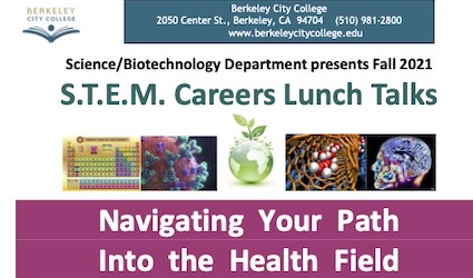 BCC Career & Transfer - S.T.E.M. Careers Lunch Talk: Navigating Your Path into the Health Field