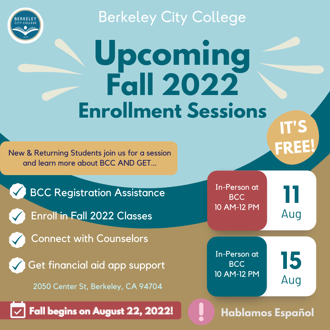 Fall 2022 Enrollment at BCC Berkeley City College
