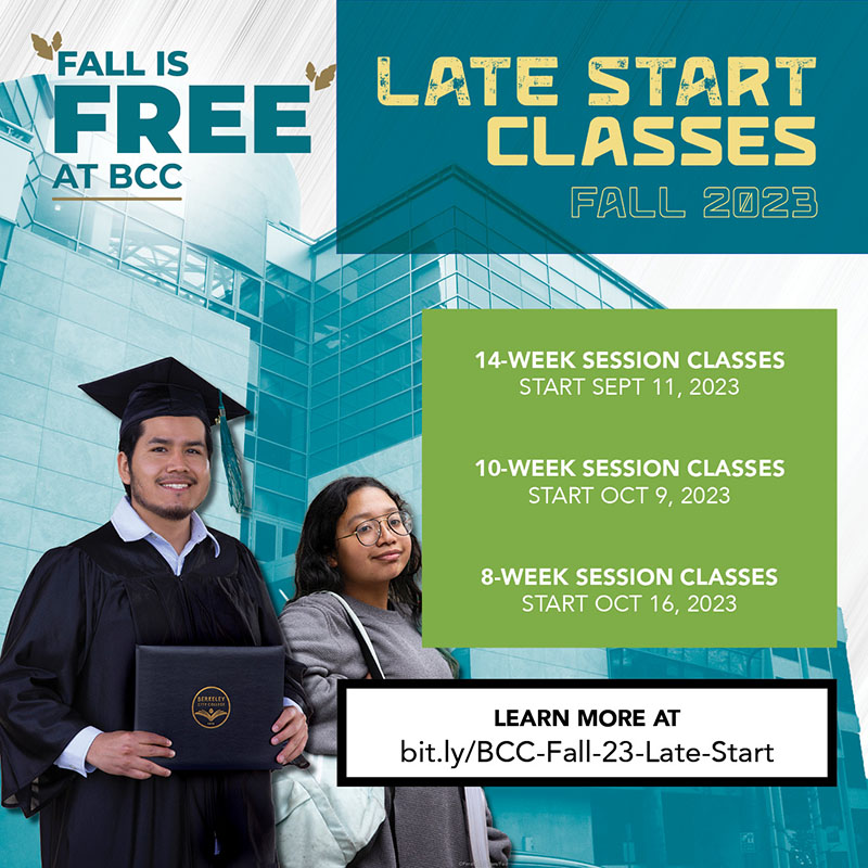 Fall 2023 Late Start Classes 10 weeks session Berkeley City College